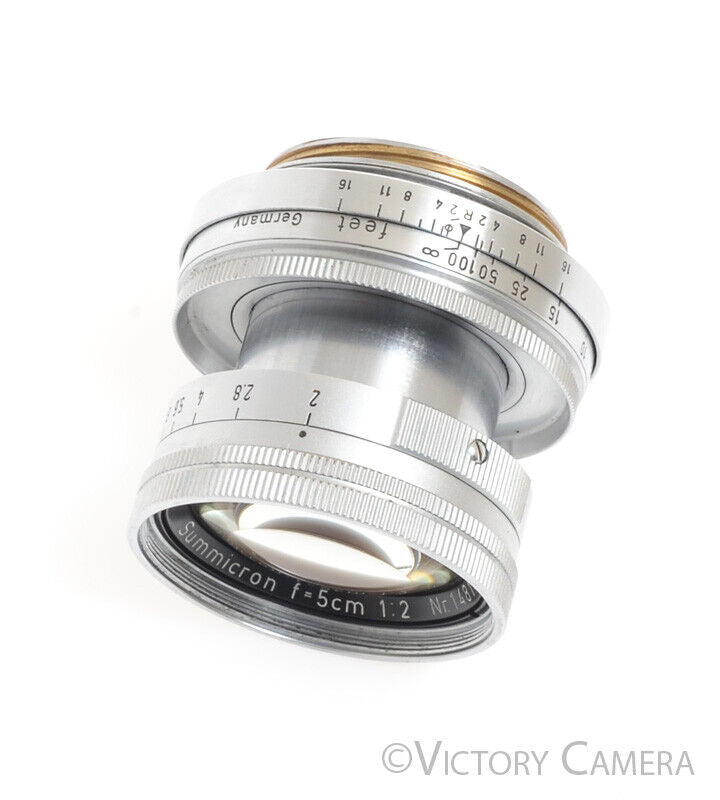 Leica 5cm 50mm f2 Collapsible Summicron LTM Prime Lens with Caps -Nice- - Victory Camera