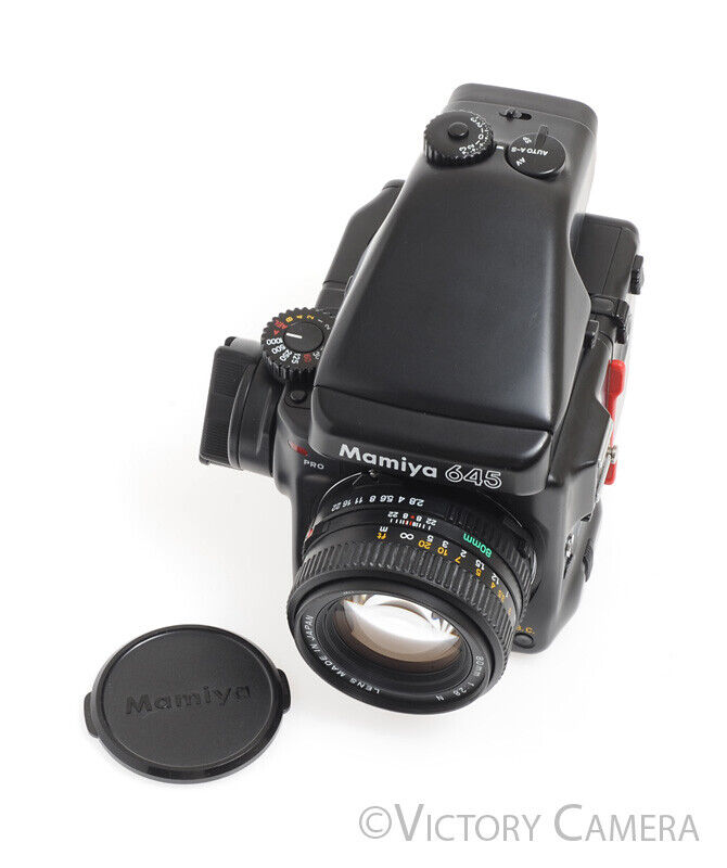 Mamiya 645 Pro Camera AE Metered Prism FE401 w/ 80mm f2.8 N Lens - Victory Camera