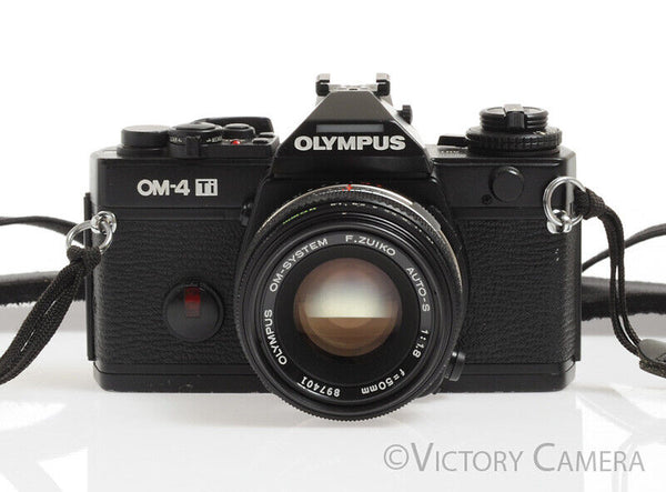 Olympus OM-4Ti OM-4 Ti Rare Black 35mm Camera w/ 50mm f1.8