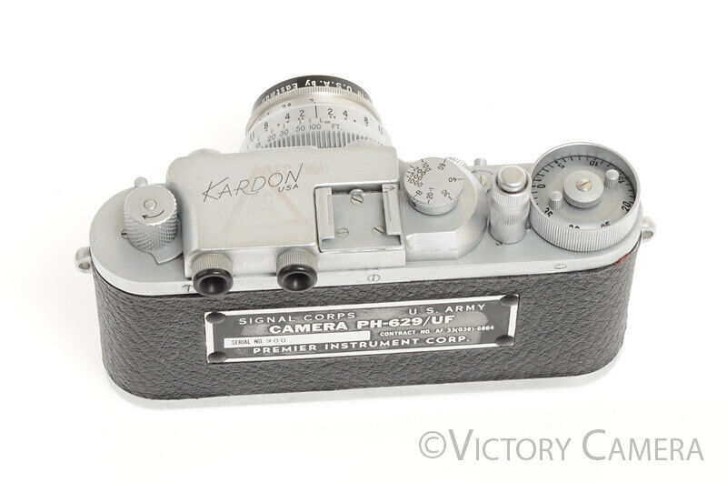 Kardon PH-629/UF Signal Corps US Army Camera w/ Kodak Ektar 47mm f2 Lens -Rare- - Victory Camera
