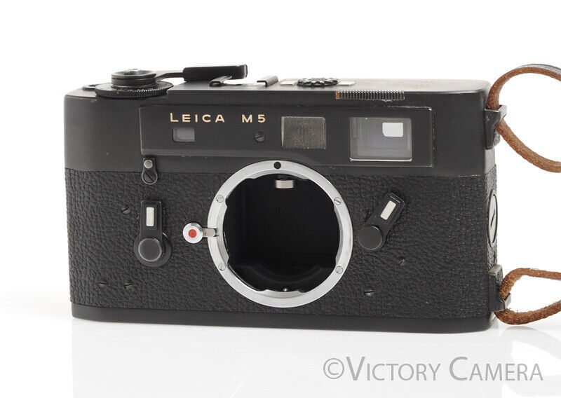 Leica Leitz M5 2 Lug Black 35mm Rangefinder Camera Body -Clean, No Meter- - Victory Camera