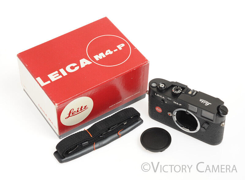 Leica Leitz M4-P Black 35mm Rangefinder Camera w/ Strap -Mint in Box- - Victory Camera