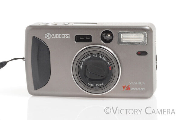 Yashica T4 Zoom 35mm Point & Shoot Camera -As-Is, Parts/Repair-