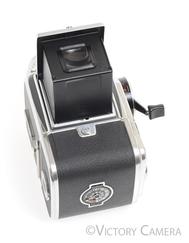 Hasselblad 500c Chrome Camera w/ Rare Split Prism Grid Screen, 80mm, 12 Back -New Seals- - Victory Camera