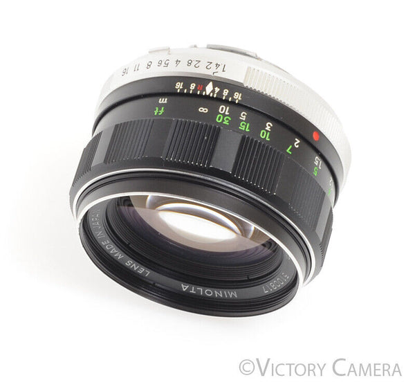 Minolta Rokkor-PF MC 58mm F1.4 Prime Lens -Stiff Focus-