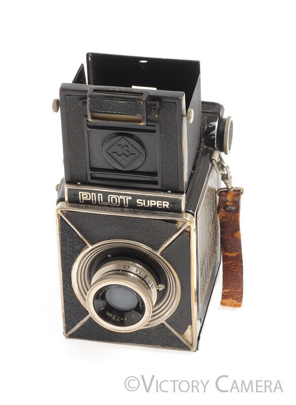 KW Pilot Super 6x6 120 Film Camera w/ Enna-Werk Munchen 7.5cm f4.5 Lens -Cool- - Victory Camera