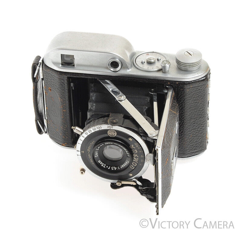 Ensign 220 Auto-Range Medium Format 6x6 645 120 Folding Camera w/ 75mm f4.5 Lens - Victory Camera