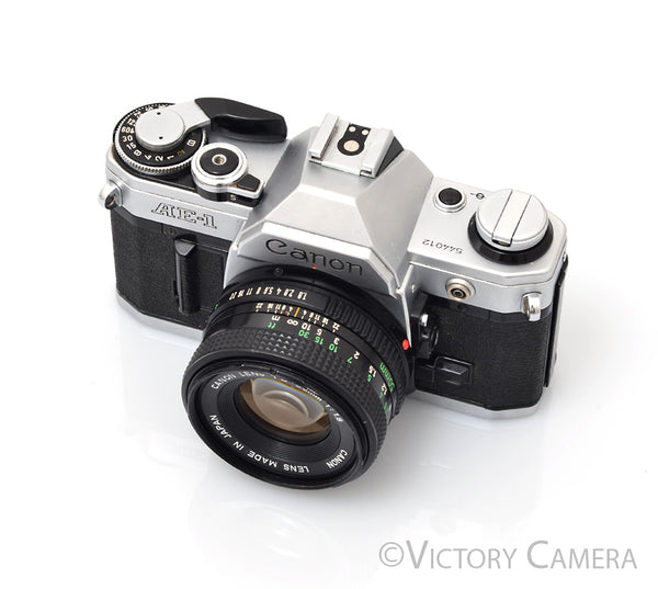 Canon AE-1 35mm Chrome Camera w/ 50mm f1.8 Prime Lens [EXC]