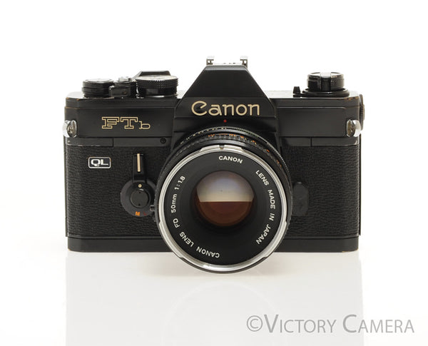 Canon FTb QL Black 35mm SLR Camera w/ 50mm f1.8 Lens -New