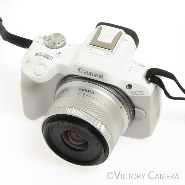 Canon EOS R50 24.1MP White Mirrorless Camera w/18-45mm f4.5-6.3 IS STM