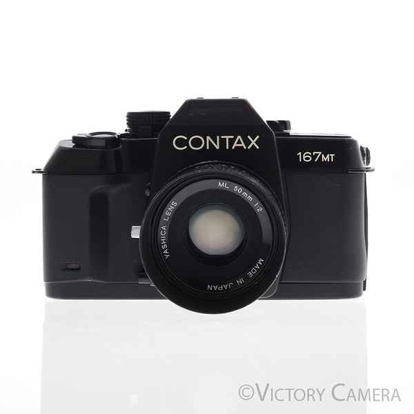 Contax 167MT 167 MT Black 35mm SLR Camera w/ 42-75mm Lens [EXC-]