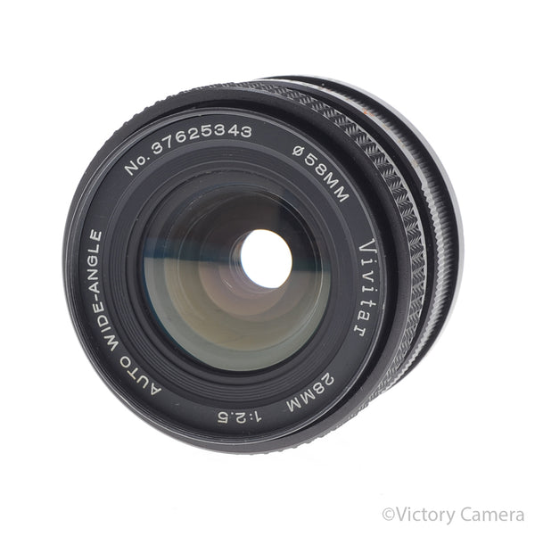 Vivitar 28mm f2.5 Auto Wide-Angle Prime Lens for Minolta Manual F [EXC