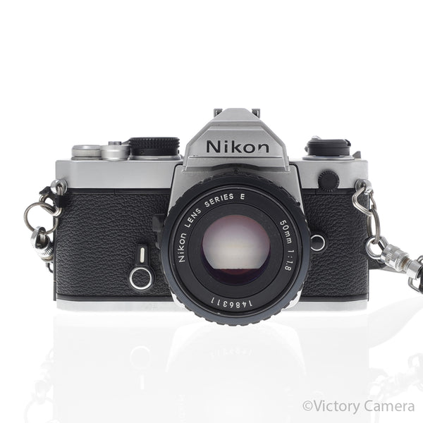 Nikon FM Black 35mm Film Camera w/ 50mm f1.8 AI-s Lens [EXC+]