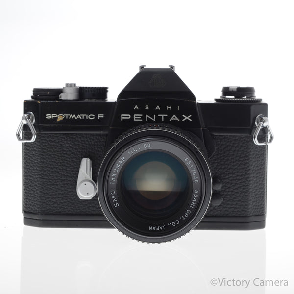 ペンタックス SP F SPOTMATIC／TAKUMAR 50mm f1.4 Pentax Spotmatic F SP Black 35mm Film Camera 50mm f1.4 Lens [EXC-]