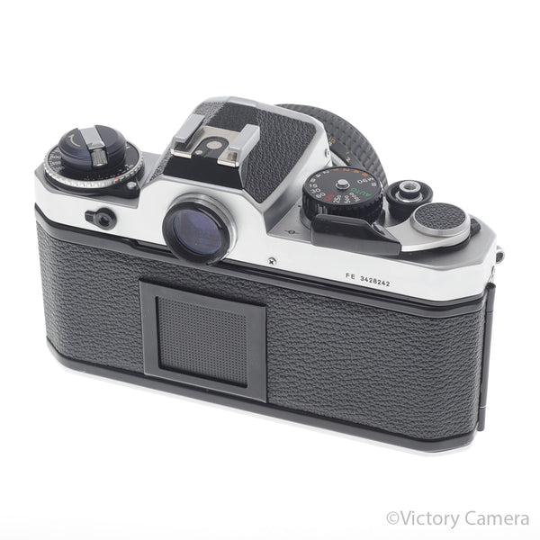 Nikon FE Chrome 35mm Film Camera 50mm f2 AI Lens [GOOD]
