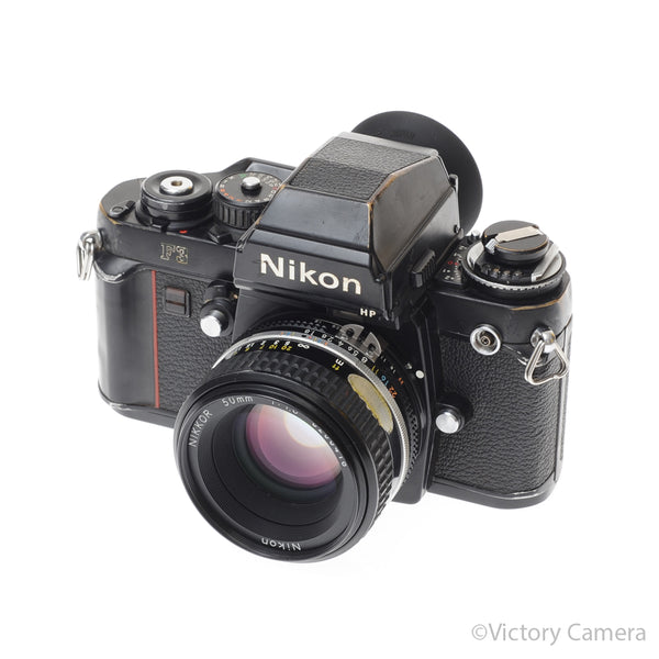 Nikon F3 HP F3HP 35mm Film Camera w/ Nikon 50mm f1.8 AI-S Lens [EXC-]