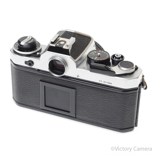 Nikon FE Chrome 35mm Film Camera 50mm f1.8 AI-S Lens [EXC-]