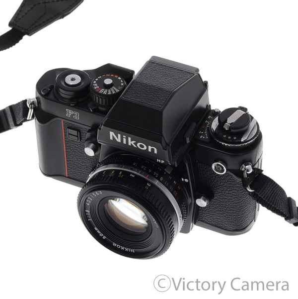 Nikon F3 HP F3HP 35mm Film Camera w/ Nikon 50mm f1.8 AI-s Lens [EXC]