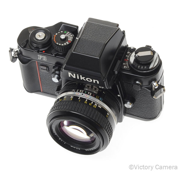 フィルムカメラ Nikon F3HP + Ai 50mm F1.4 Nikon F3 HP F3HP 35mm Film Camera w/ Nikon 50mm f1.4 AI Lens [EXC+]