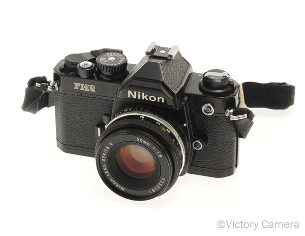 Nikon FM-2 FM2 Black 35mm Film SLR w/ Nikon 50mm f1.8 AI-S Lens -New S