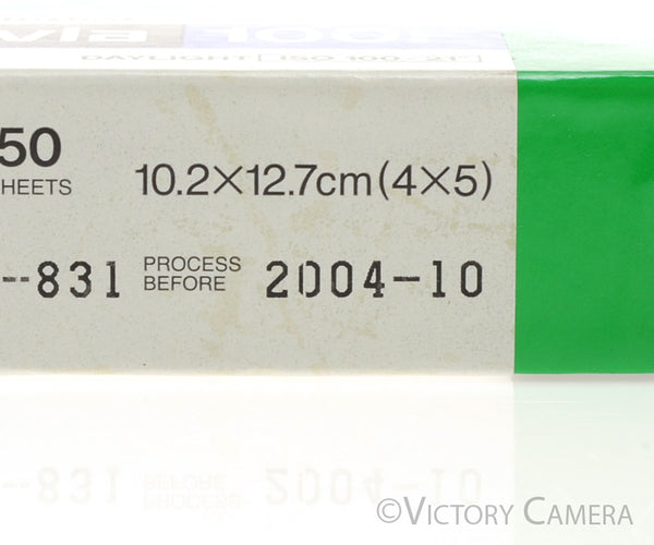 Fuji Fujichrome Velvia 100F 50 Sheets 4x5 Slide Film -Exp. 2004- [AS-I