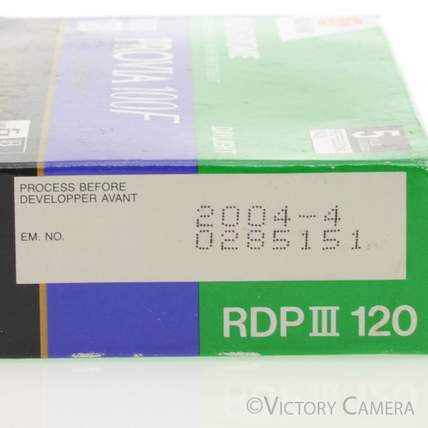 5x Fuji Provia 100F RDPIII 120 Medium Format Film (Exp. 2004