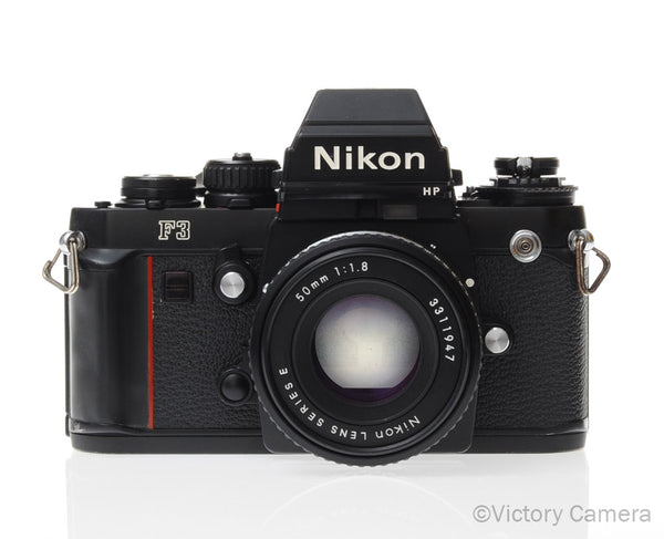 Nikon F3 HP F3HP 35mm Film Camera w/ Nikon 50mm f1.8 AI-s Lens [EXC]