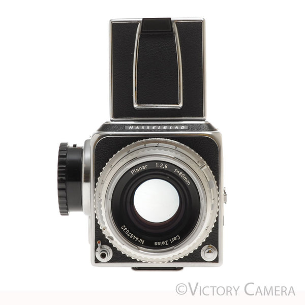 Hasselblad 500c Chrome Medium Format Camera w/ 80mm Lens A12 Back WLF