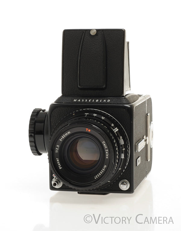 【OH済み】Hasselblad 500C/M 80mm CF T* Hasselblad 500c/m 500cm Black Camera 80mm T* Lens A12 WLF