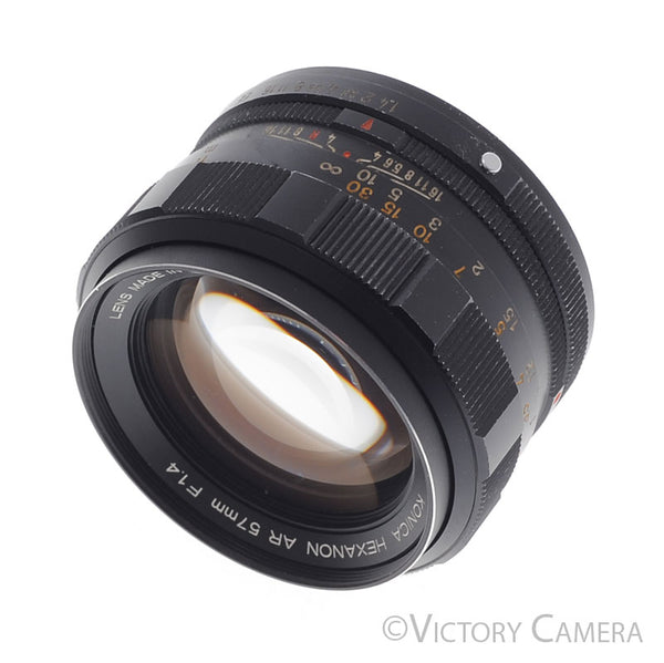 【美品】KONICA HEXANON 57mm f1.4 Konica Hexanon 57mm f1.4 AR Mount Prime Lens [EXC]
