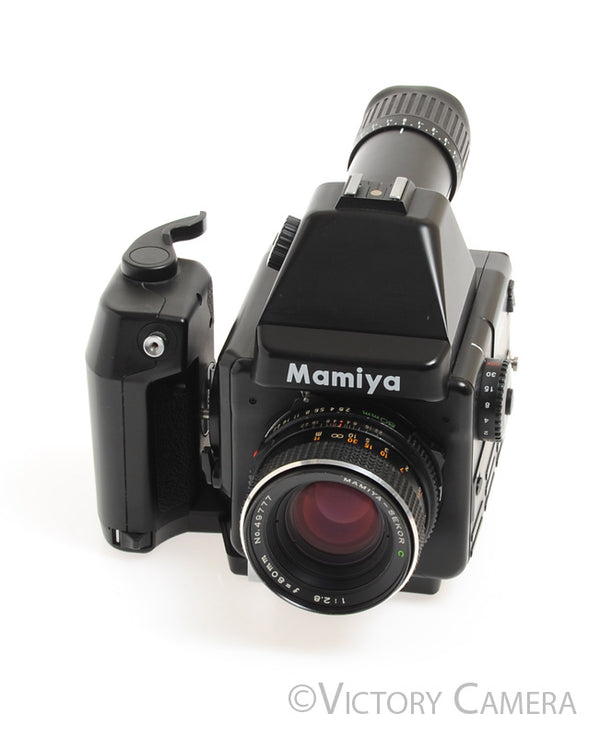 Mamiya 645E Medium Format Camera w/ Metered Prism 80mm f2.8 Lens, Wind