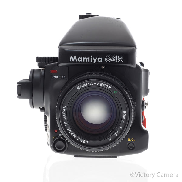 Mamiya 645 Pro TL Camera AE Metered Prism FE401 80mm f2.8 Lens [EXC-]