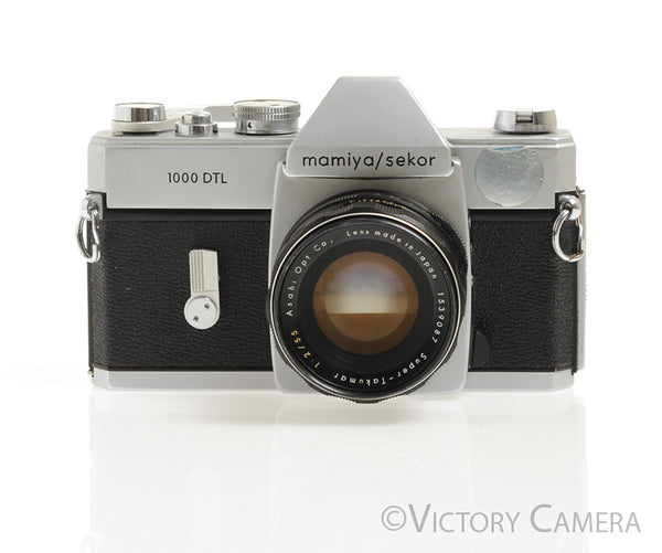 Mamiya/Sekor 1000 DTL 35mm Camera w/ Pentax 55mm f2 Lens -No Meter- [G