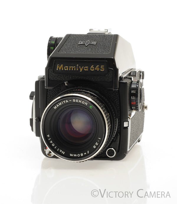 Mamiya m645 1000s 645 Camera w/ Eye Level & 80mm f2.8 Lens