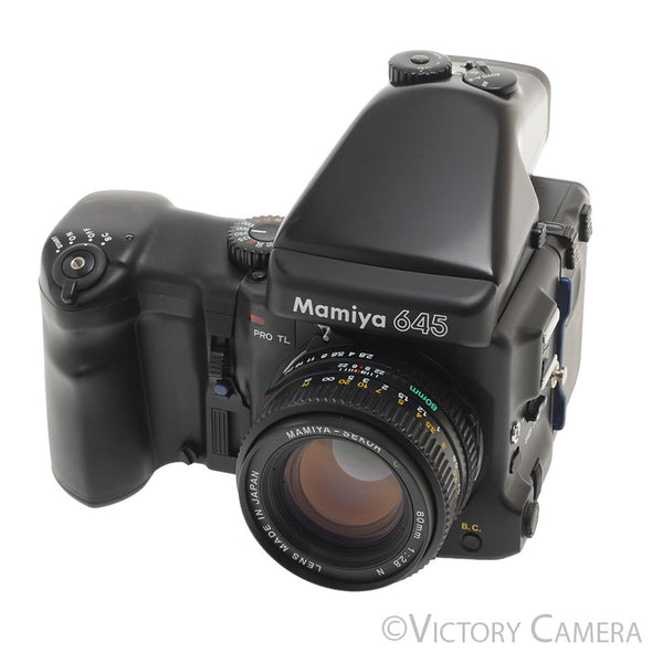 Mamiya 645 Pro TL Camera AE Metered Prism FE401 80mm f2.8 Lens [EXC]
