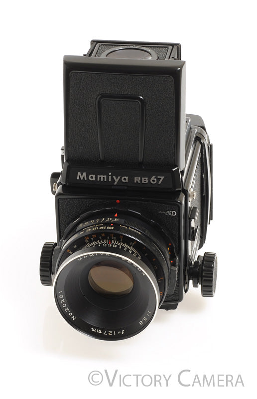 Mamiya RB67 Pro S Camera w/ 127mm Lens 120 Back WLVF -Good Seals-