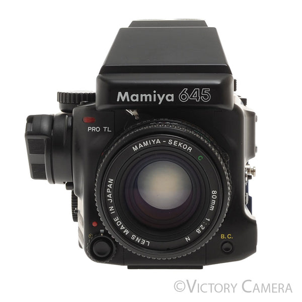 Mamiya 645 Pro TL Camera AE Metered Prism Finder 80mm f2.8 Lens [EXC]
