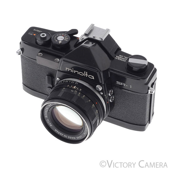 Minolta SR-1s 55mm F1.7 一眼レフ フィルムカメラ Minolta SR1 SR-1 Black 35mm Camera w/ 55mm f1.8 Lens [EXC]