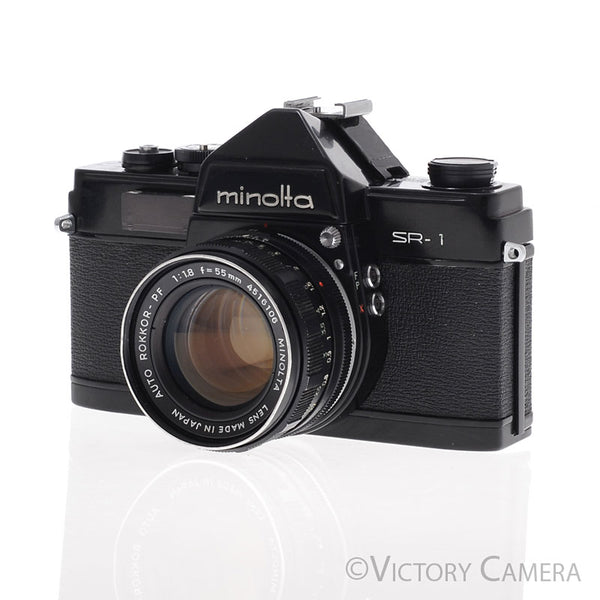 Minolta SR1 SR-1 Black 35mm Camera w/ 55mm f1.8 Lens [EXC]