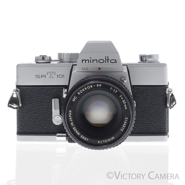 Minolta SRT101 SRT 101 Chrome 35mm Camera with 50mm f1.7 Lens [EXC+]
