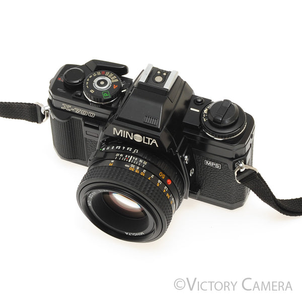 Minolta X-700 X700 Black SLR Film Camera w/ 50mm f1.7 Lens