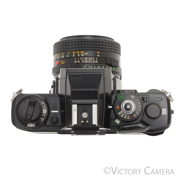 Minolta X-700 X700 Black 35mm SLR Film Camera w/ 50mm f1.7 Lens ~CLA'd
