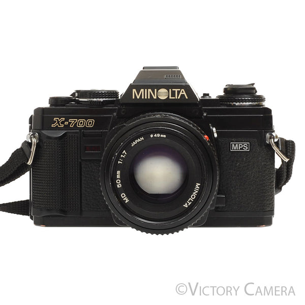 Minolta X-700 X700 Black 35mm SLR Film Camera w/ 50mm f1.7 Lens [EXC]