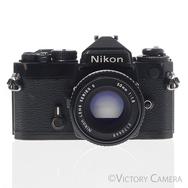 Nikon FE Black 35mm Film Camera with 50mm f1.8 AI-S Lens [EXC]