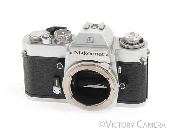 Nikon Nikkormat EL Chrome 35mm SLR Camera Body -Good Meter- [EXC]