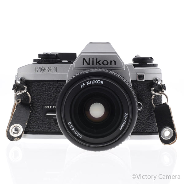Nikon FG-20 FG20 35mm Camera with Nikon 28-70mm Zoom Lens [EXC]