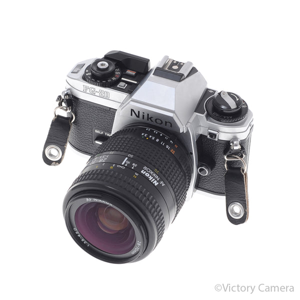 Nikon FG-20 FG20 35mm Camera with Nikon 28-70mm Zoom Lens [EXC]