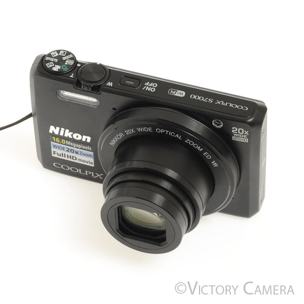 Nikon CoolPix S7000 Black 16MP Digital Point & Shoot Camera