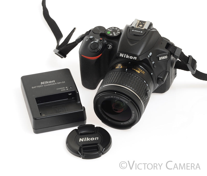 Nikon D5600 24.2MP Digital SLR Camera w/ 18-55mm Zoom Lens -Clean, ~400 Shots-