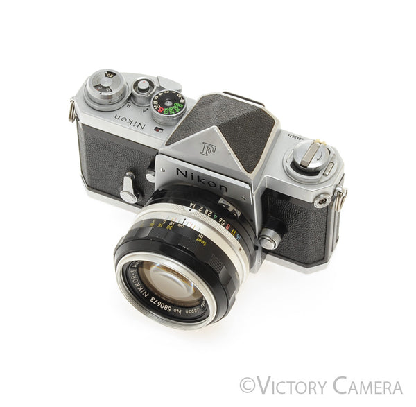 その他 Nikon F Silver Eye Level Finder #120 Nikon F Chrome 35mm SLR Camera w/ 50mm f1.4 Lens, Eye Level